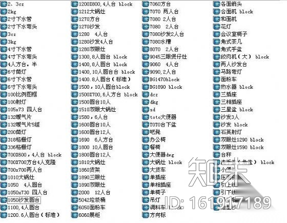 CAD综合图块集cad施工图下载【ID:161917189】