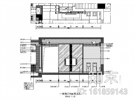 [江苏]中式风格三层别墅室内装修施工图（含实景）cad施工图下载【ID:161859143】