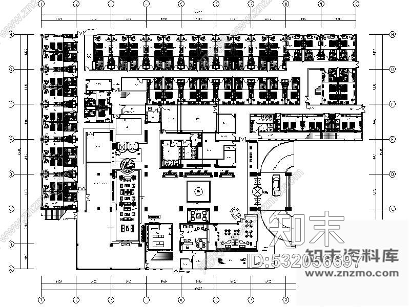 施工图经典华丽国际酒店室内装修图cad施工图下载【ID:532056697】