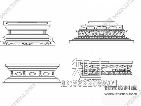 图块/节点各式柱子及室外装饰物CAD图块下载cad施工图下载【ID:832298801】