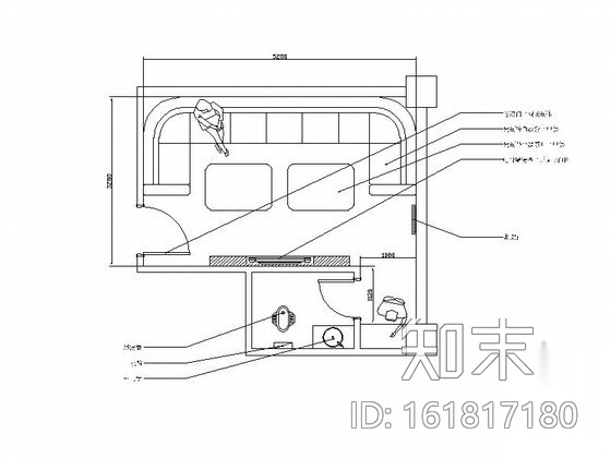 [重庆]某商务KTV包房D施工图cad施工图下载【ID:161817180】