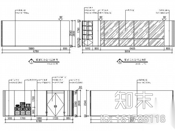 [上海]某集团豪华办公室室内设计装修CAD施工图施工图下载【ID:161788118】