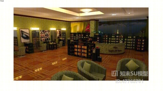 酒店大堂SU模型下载【ID:47765701】