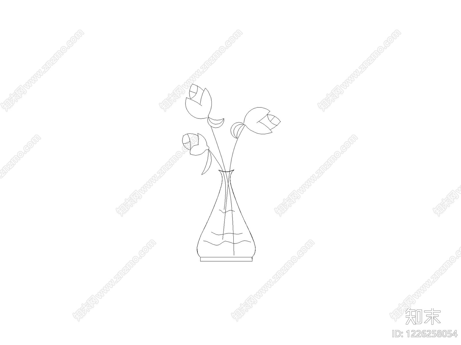 陈设类立面挂画cad施工图下载【ID:1226258054】