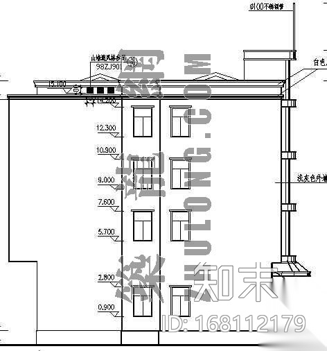 某商务综合楼建筑设计方案cad施工图下载【ID:168112179】