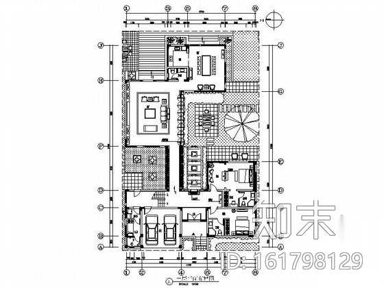 [江苏]低密度住宅小区独栋新中式两层别墅装修施工图cad施工图下载【ID:161798129】