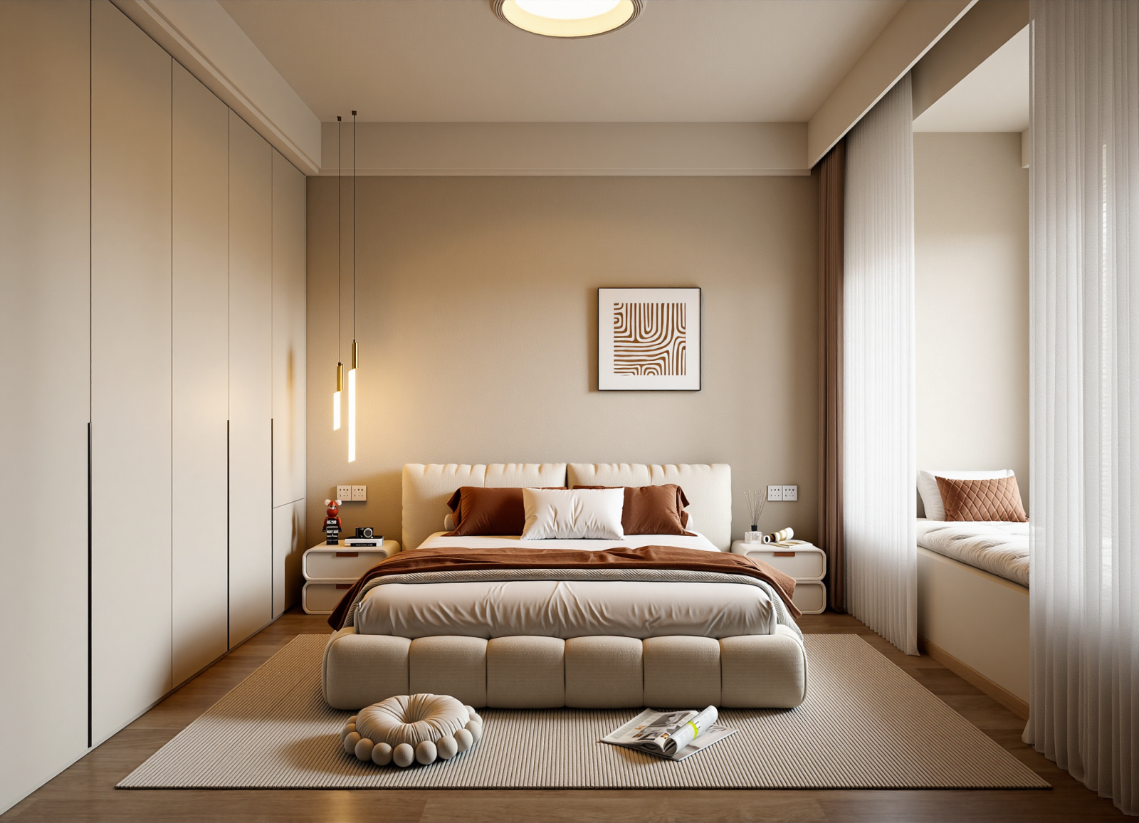 日式家居卧室3D模型下载【ID:1214773532】