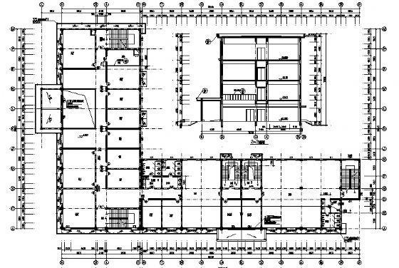 四层小型酒店建筑施工图cad施工图下载【ID:151536154】