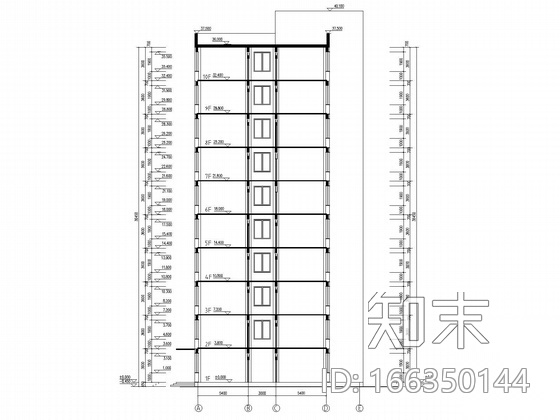 [毕业设计]长春某学院十层公寓办公综合楼建筑施工图（含...cad施工图下载【ID:166350144】