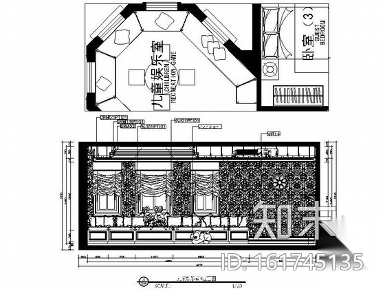 [浙江]三层双拼别墅室内装修图cad施工图下载【ID:161745135】