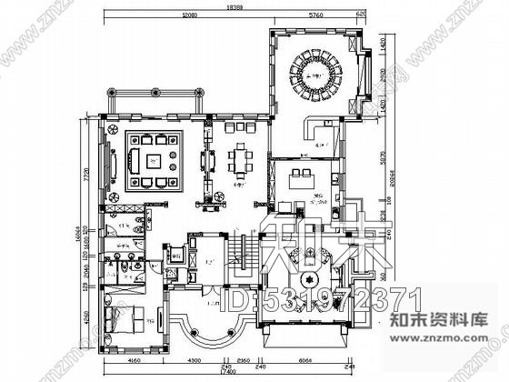 施工图长春诗意大气中式复古别墅室内设计CAD施工图cad施工图下载【ID:531972371】