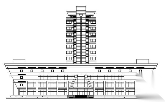 某十二层法院办公楼建筑方案图cad施工图下载【ID:151432136】