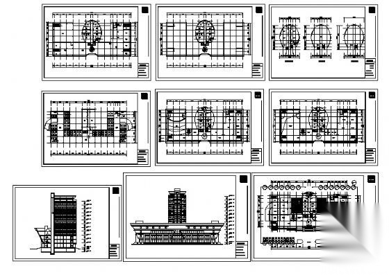 某十二层法院办公楼建筑方案图cad施工图下载【ID:151432136】