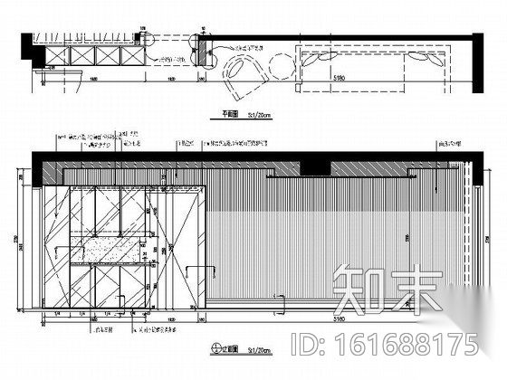 [北京]某小户型公寓样板间室内精装修施工图（含实景）cad施工图下载【ID:161688175】