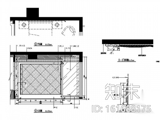 [北京]某小户型公寓样板间室内精装修施工图（含实景）cad施工图下载【ID:161688175】