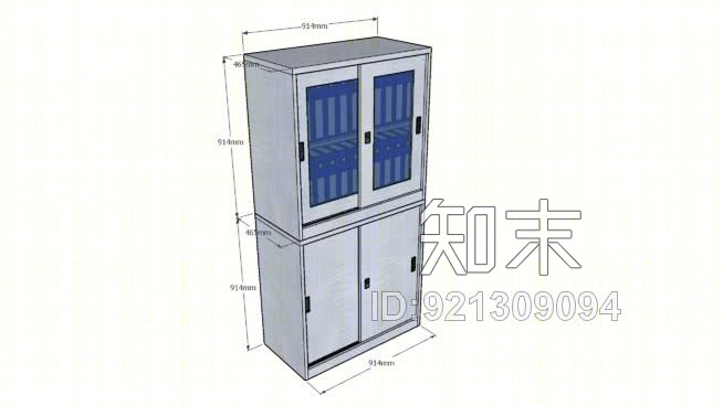 玻璃钢滑动门柜SU模型下载【ID:921309094】