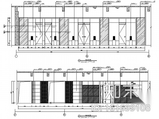 [郑州]精品现代风格全国连锁金融机构营业厅办公室装修施...cad施工图下载【ID:161699108】