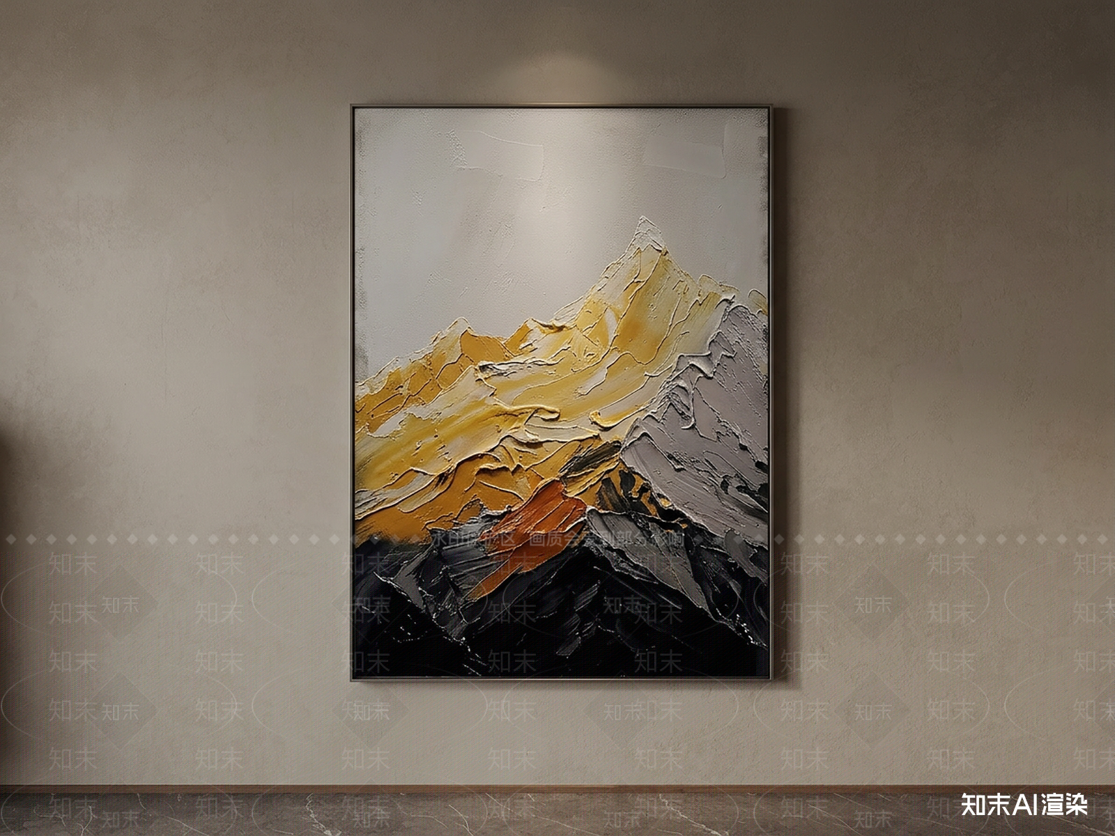 抽象风景挂画挂画SU模型下载【ID:1227291838】