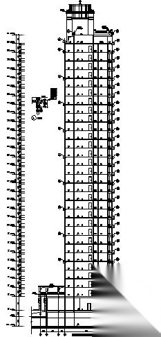 新古典风格三十一层住宅建筑施工图cad施工图下载【ID:149846124】