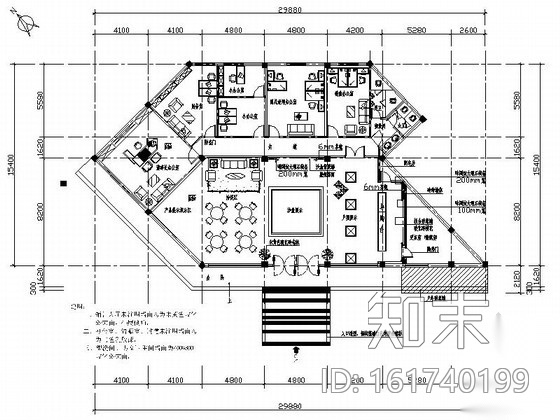 [安徽]滨湖小区现代高档售楼处室内装修施工图（含效果）cad施工图下载【ID:161740199】