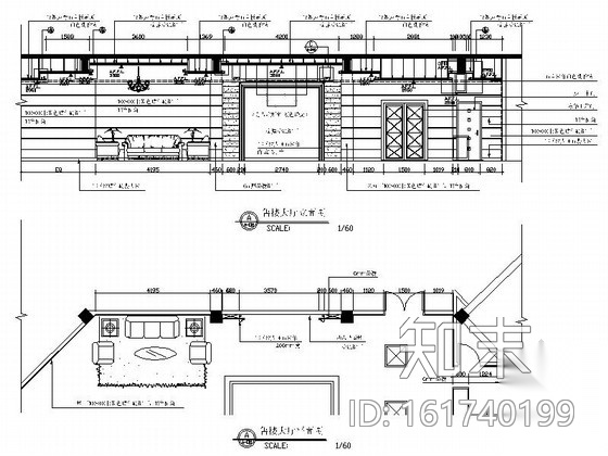 [安徽]滨湖小区现代高档售楼处室内装修施工图（含效果）cad施工图下载【ID:161740199】