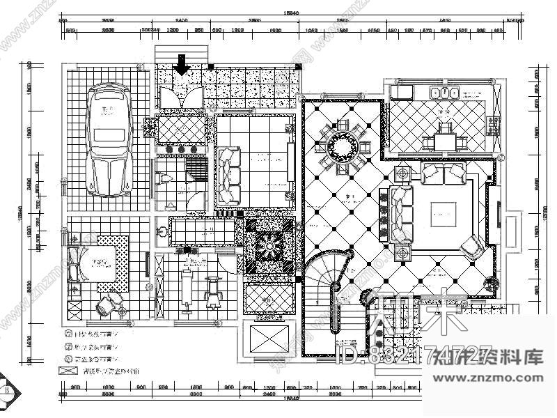 图块/节点别墅平面图cad施工图下载【ID:832174727】