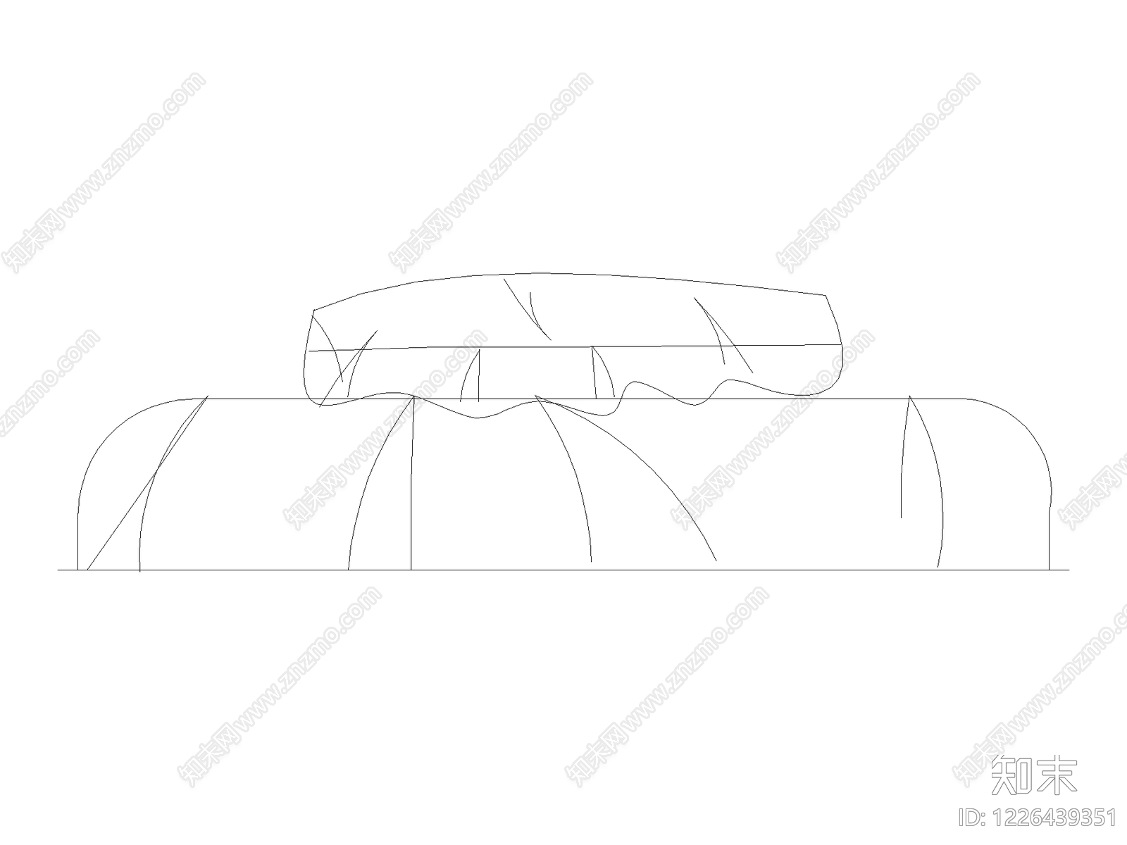 沙发cad施工图下载【ID:1226439351】