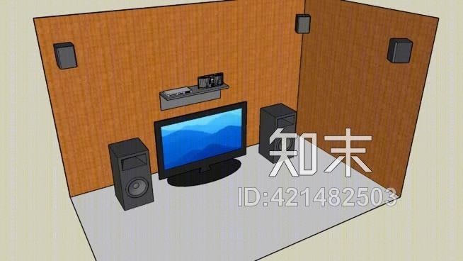 带扬声器的电视SU模型下载【ID:421482503】