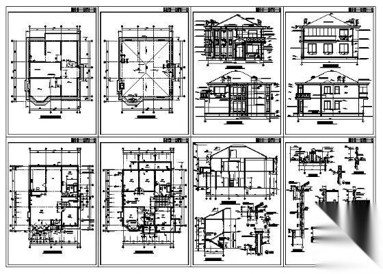 某二层别墅建筑方案图纸cad施工图下载【ID:149923175】