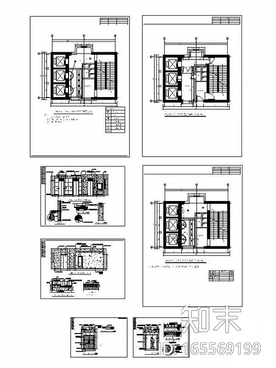 电梯厅装修设计图施工图下载【ID:165569199】