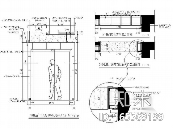 电梯厅装修设计图施工图下载【ID:165569199】