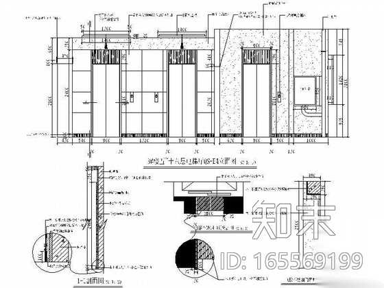 电梯厅装修设计图施工图下载【ID:165569199】