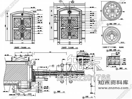 图块/节点木雕花会见厅门详图cad施工图下载【ID:832201766】