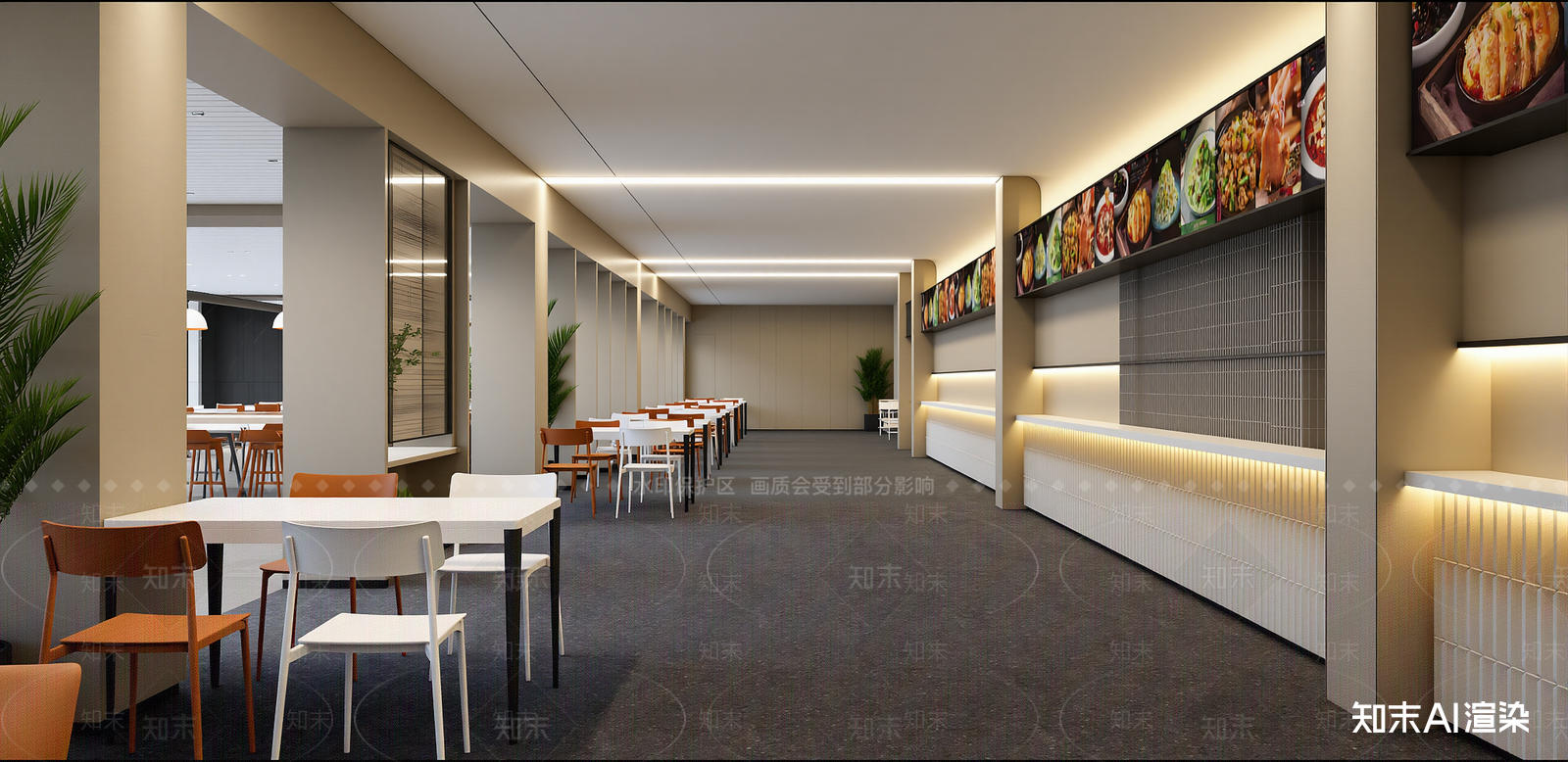 现代快餐店SU模型下载【ID:1215931702】