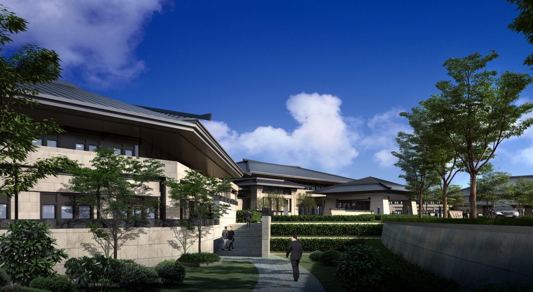 绿地长春国宾馆建筑方案文本cad施工图下载【ID:151646136】