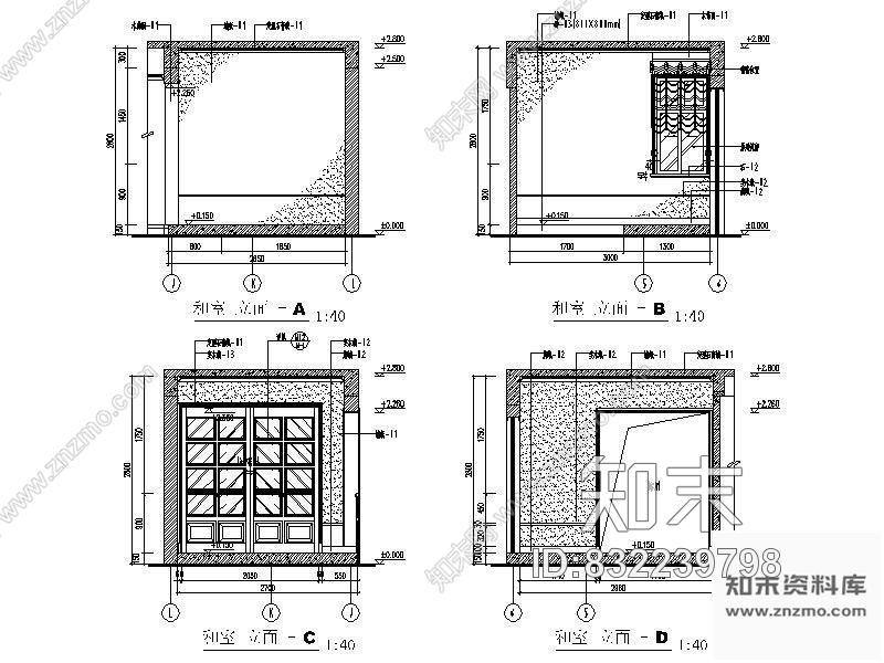 图块/节点和室立面图cad施工图下载【ID:832239798】