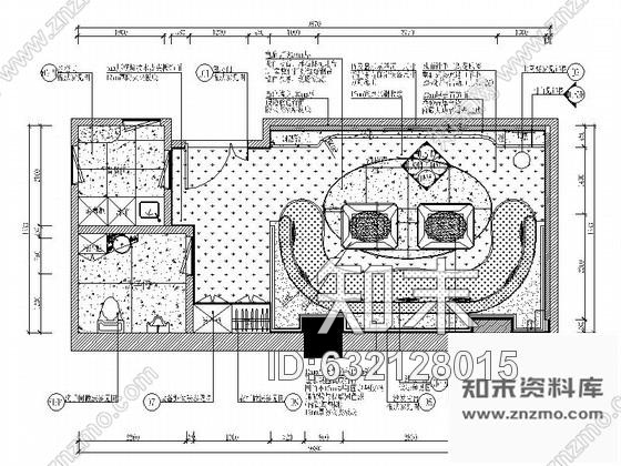 施工图42㎡俱乐部夜总会包间室内装修图cad施工图下载【ID:632128015】