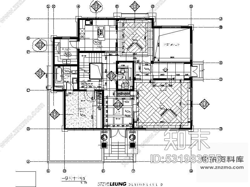 施工图北京某示范单位双层别墅样板房装修图cad施工图下载【ID:531983375】