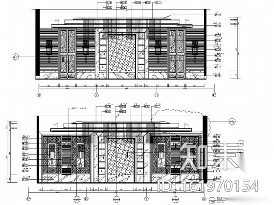 [哈尔滨]五星级豪华商务型酒店施工图（含实景）cad施工图下载【ID:161970154】