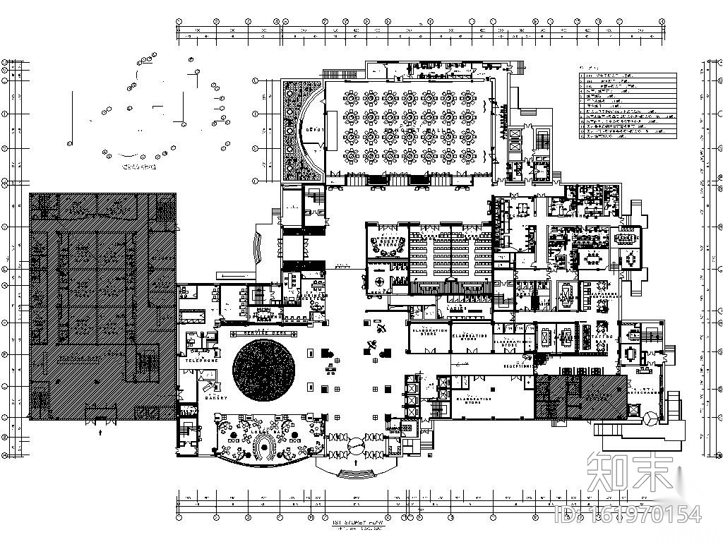 [哈尔滨]五星级豪华商务型酒店施工图（含实景）cad施工图下载【ID:161970154】