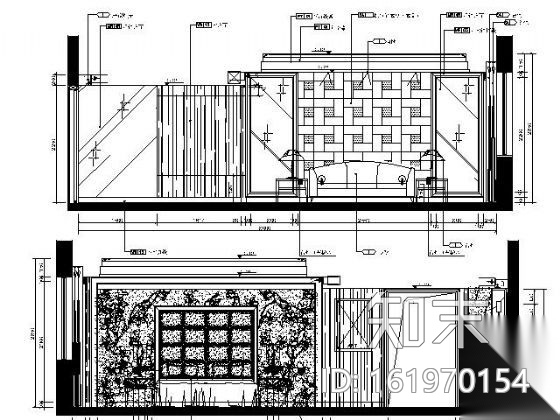 [哈尔滨]五星级豪华商务型酒店施工图（含实景）cad施工图下载【ID:161970154】