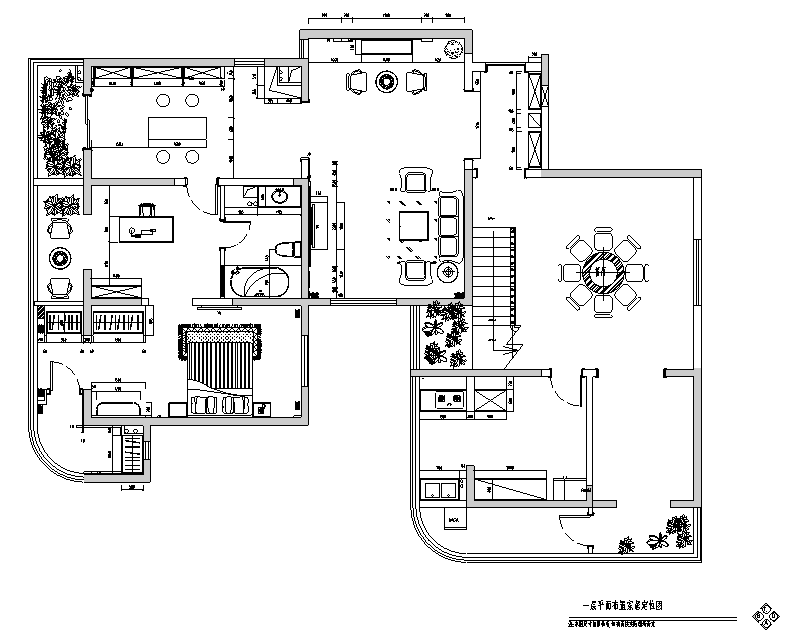 唯美意境空间别墅设计施工图（附效果图）cad施工图下载【ID:161770147】