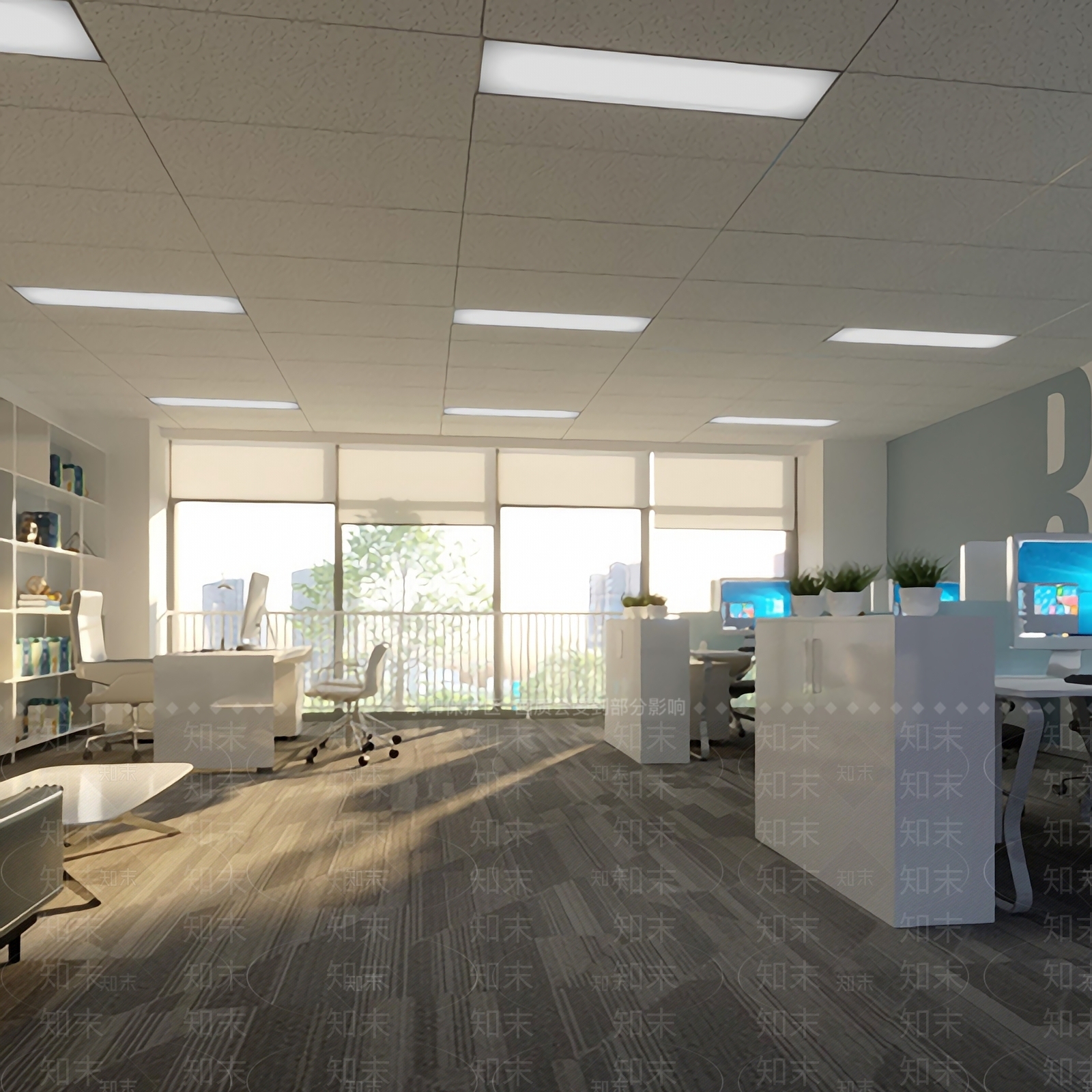 现代办公区3D模型下载【ID:1124658689】