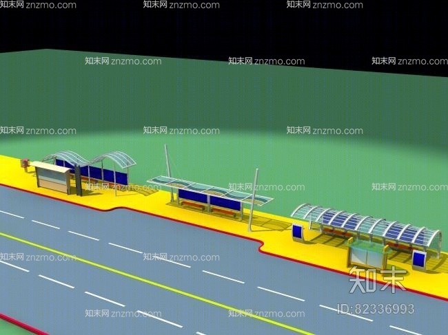 公交站台13D模型下载【ID:82336993】
