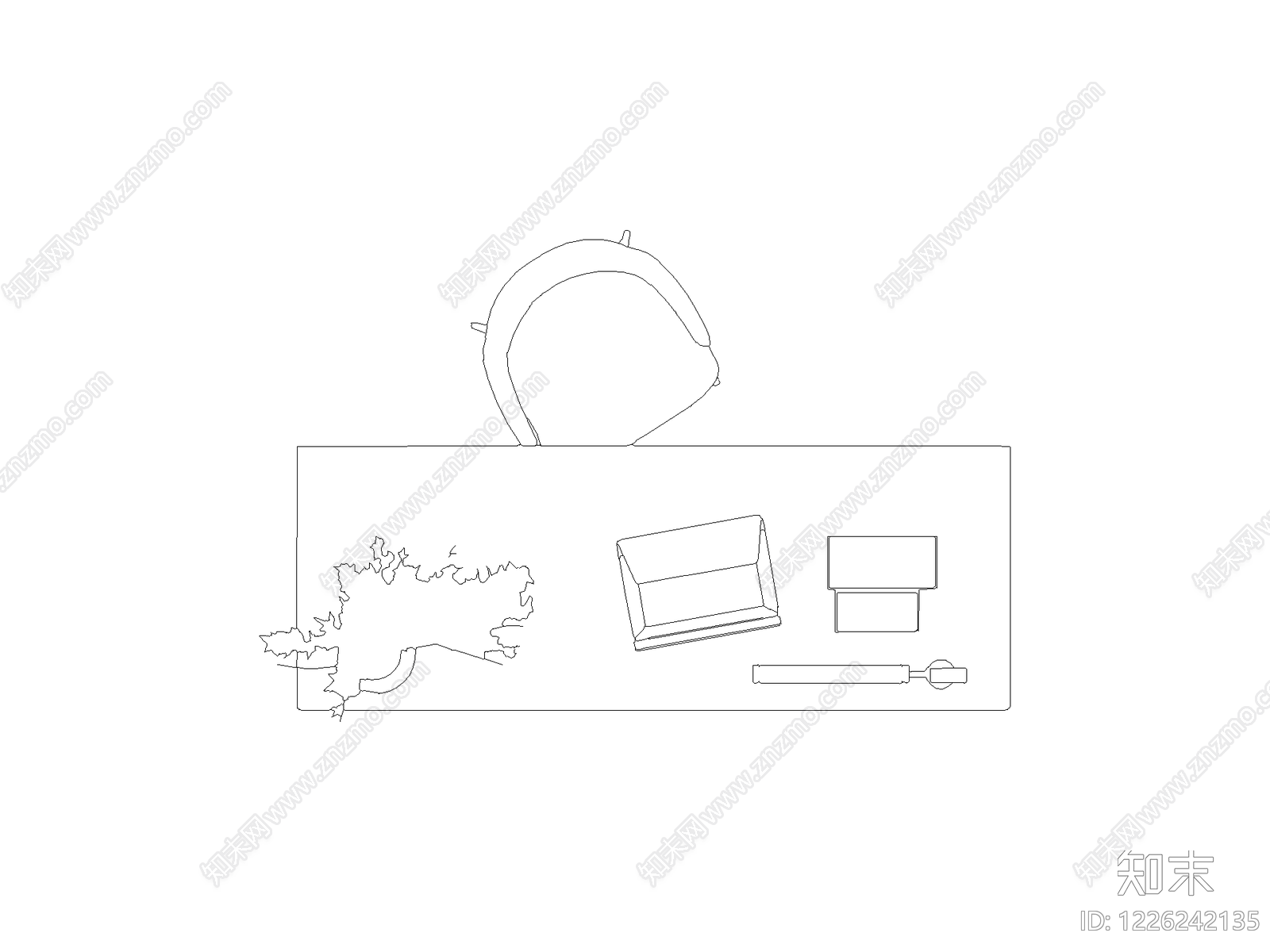 现代桌子CAD图纸