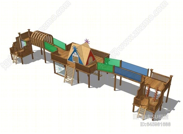 儿童游乐攀爬设施SU模型下载【ID:645981688】