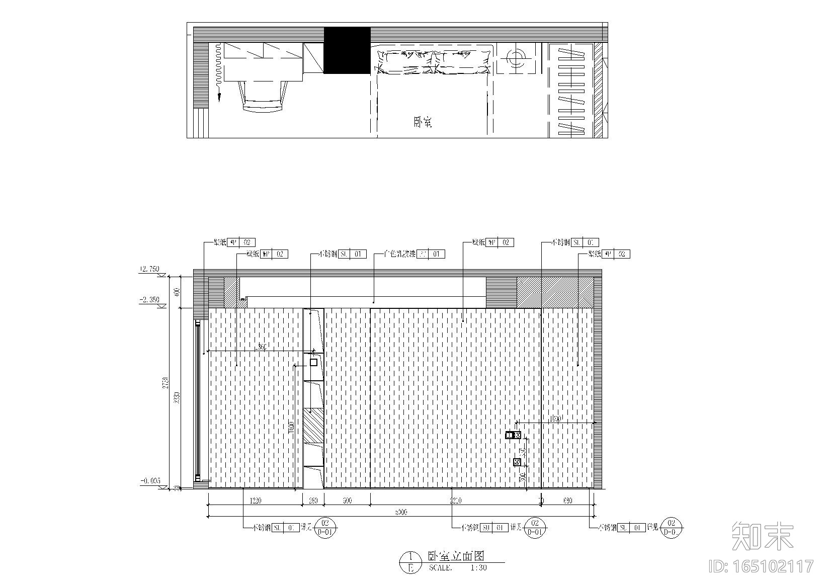 现代风格公寓型住宅设计施工图施工图下载【ID:165102117】