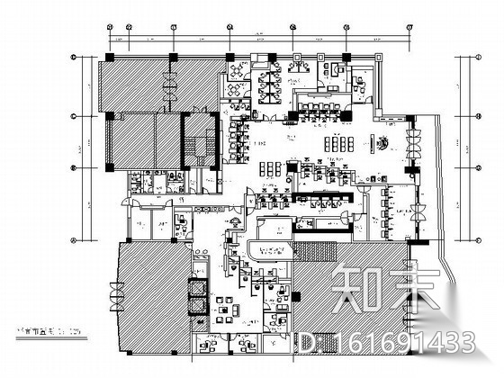 [深圳]招商银行某支行室内装修图施工图下载【ID:161691433】