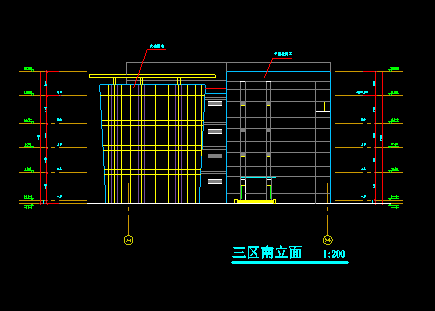 高层圆形平面造型广场建筑施工图cad施工图下载【ID:149949101】