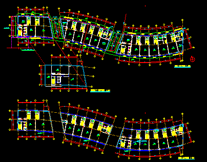 高层圆形平面造型广场建筑施工图cad施工图下载【ID:149949101】